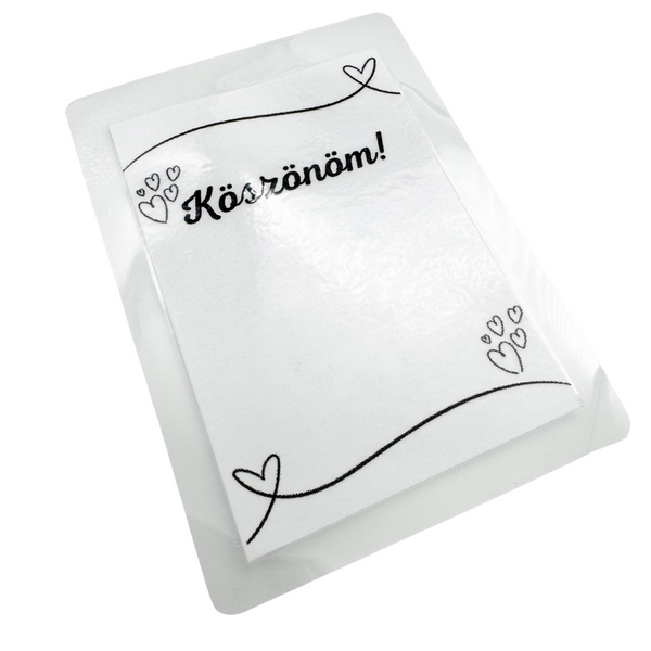 KÖSZÖNÖM! ajándék kártya (5db)