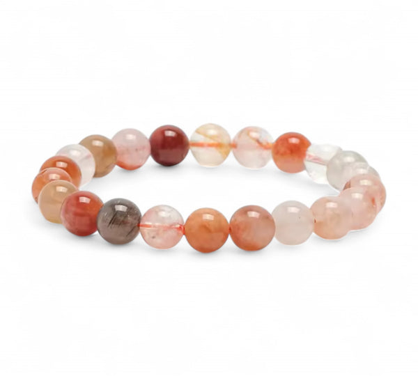 🔶 Rutilkvarc golyó vegyes karkötő 🔶 13–14 mm