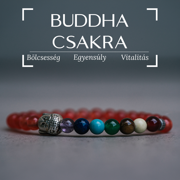 Buddha csakra - Buddha fej csakra kövekkel