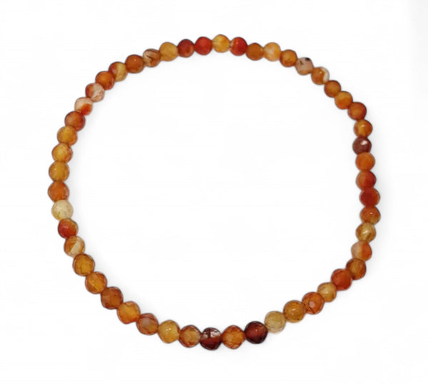 🧡 Cirkon karkötő – Fazettált, világos narancs golyók 🧡 4 mm