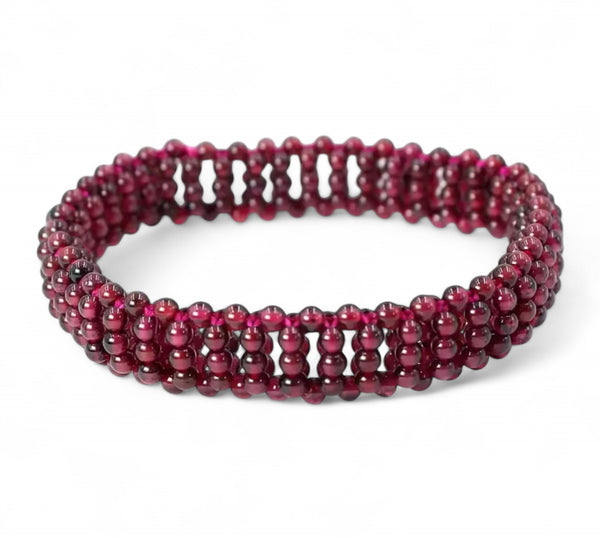 ❤️ Gránát több soros golyó karkötő ❤️ 3,5–4 mm