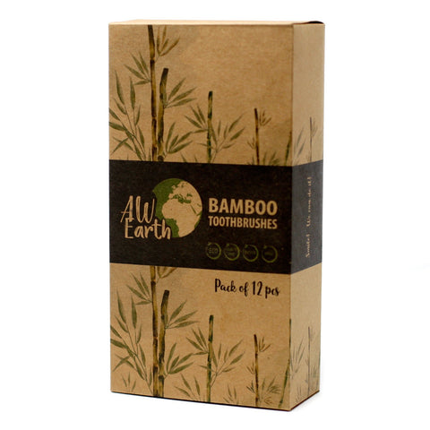 Bambusz Fogkefe - Fehér - Közepes