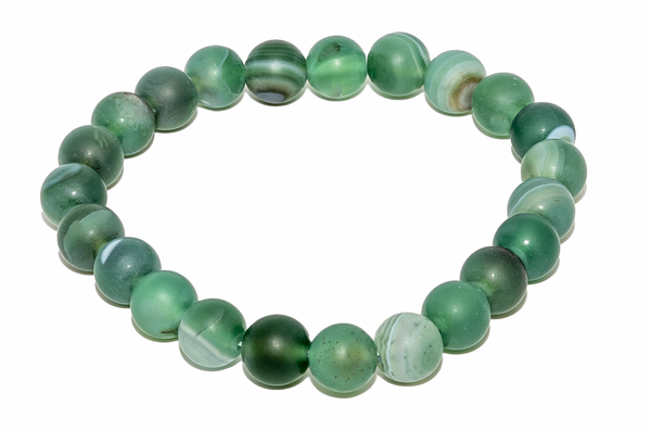 Matt Zöld Achát "védelmező" karkötő