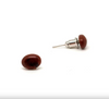 Fülbevaló – Ovális Mahagóni Obszidián (5x7 mm) | Finoman földelő elegancia