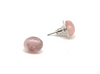 🌸 Rózsakvarc Ovális Fülbevaló – 8×10 mm