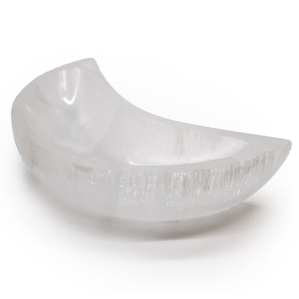 🌙 Szelenit hold alakú tál – 8 cm 🌙
