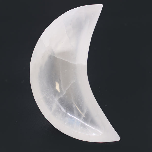 🌙 Szelenit hold alakú tál – 8 cm 🌙