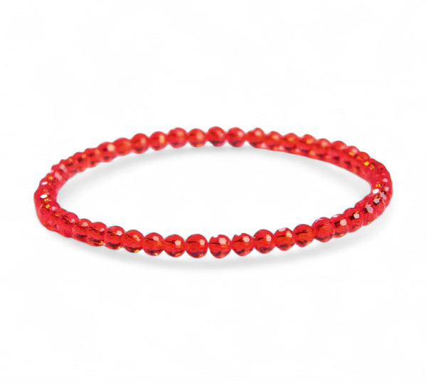 🧡 Cirkon karkötő – Fazettált, sötétnarancs golyók 🧡 4 mm