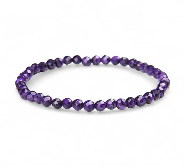 💜 Cirkon karkötő – Fazettált, levendula árnyalatú golyók 💜 4 mm