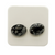 🖤 Hópehely obszidián fülbevaló – Ovális ❄️ 6,5×8,5 mm