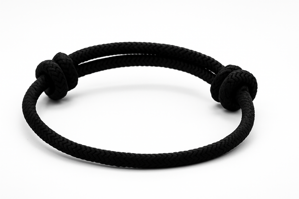 Fekete Védelem – 3mm-es Kabbala Paracord Karkötő