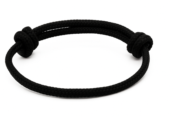 Fekete Védelem – 3mm-es Kabbala Paracord Karkötő