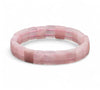 💗 Rózsakvarc karkötő – Fazettált négyzet 💗 11,5×5,5–6 mm