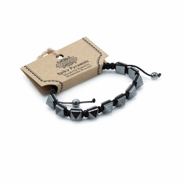 Mágneses Hematit Shamballa Karkötő -Piramisok