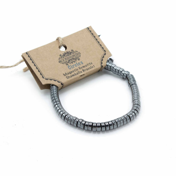 Mágneses Hematit Shamballa Karkötő -Körök