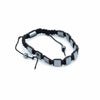 Mágneses Hematit Shamballa Karkötő -Lapos Négyzetek