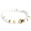 Gold Hamsa / Howlit - Brățară cu pietre prețioase