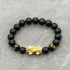 PI XIU Amulettes Fekete Onix karkötő 6 világ részben mantra karkötő