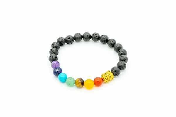 Lávakő Karkötő- Buddha Chakra
