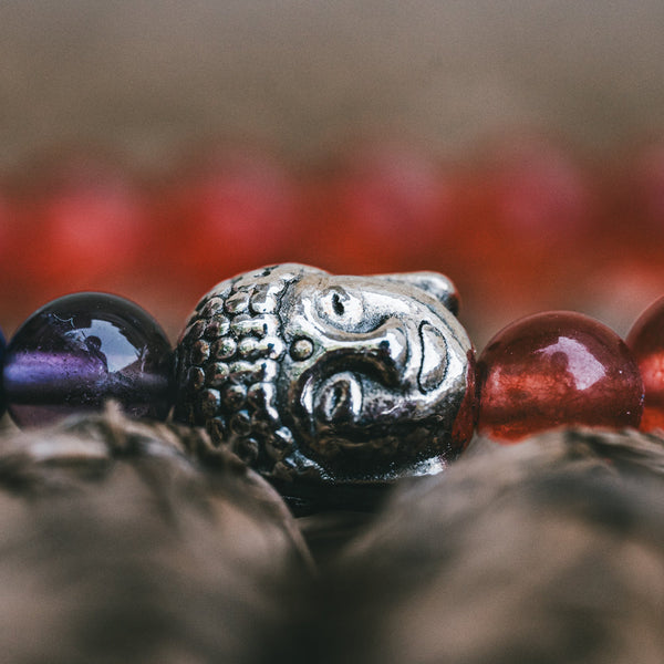 Buddha csakra - Buddha fej csakra kövekkel