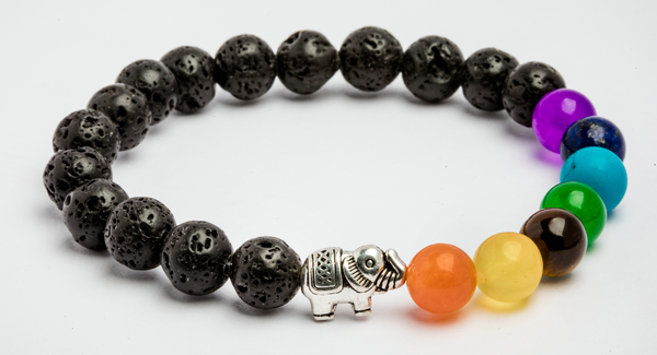 Brățară din piatră de lavă - Chakra elefantului