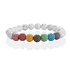 Bratara Chakra de slabit cu pietre de Lava si Howlite